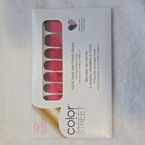 Bloody Gorgeous Color Street Black to Red Glitter Ombre Design Nail Polish Strip